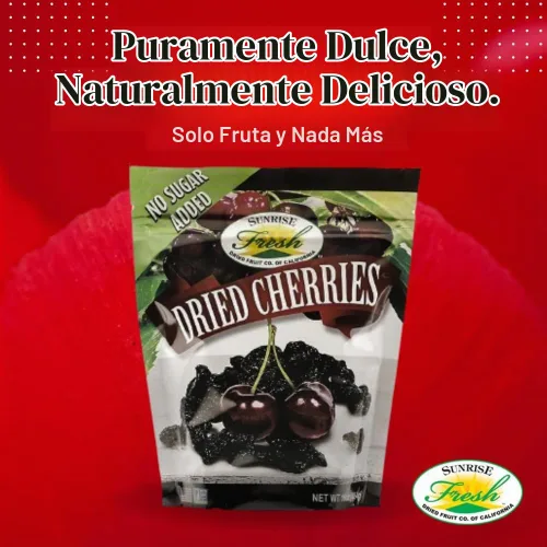 Vista 3 de Cerezas Dulces Secas Sunrise Fresh, Sin Endulzar, Sin Azúcar Añadido, Sabor a Fruta Fresca, Bolsa de 1 lb Bolsa resellable, sin gluten, baja