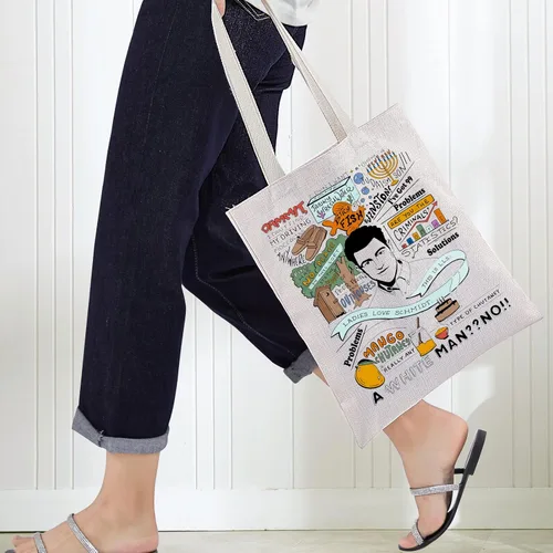 Vista 4 de BWWKTOP Schmidt Bolsa de lona Schmidt para fanáticos de Schmidt, regalos inspirados en programas de televisión, bolsa de hombro Schmidt Merchandise