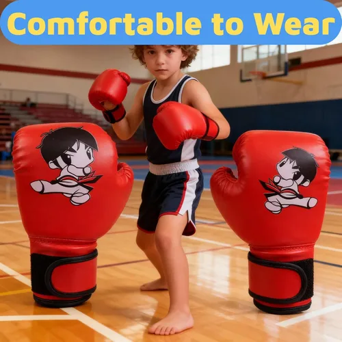 Vista 4 de Guantes de Boxeo para Niños Guantes de Boxeo para Niños Rojo Azul
