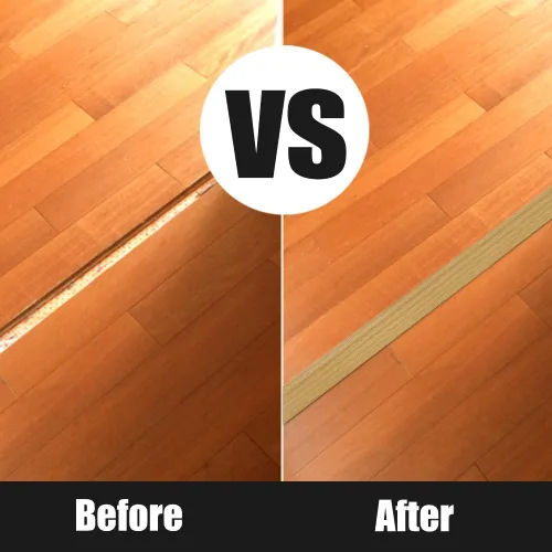 Vista 6 de Tira de transición de piso de 10 pies de alfombra a baldosa tira de transición amarilla Grano de madera amarillo flexible autoadhesivo del PVC