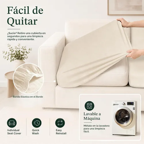 Vista 5 de Arfntevss - Fundas para sofá modular en forma de L de 5 asientos, fundas elásticas ajustadas para cojín de sofá de esquina para perros, protector