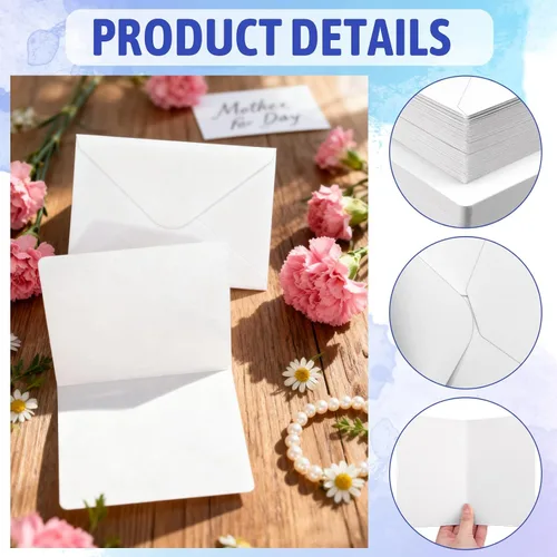 Vista 4 de Vmiapxo 30 juegos de tarjetas de acuarela en blanco con sobres, 4 x 6