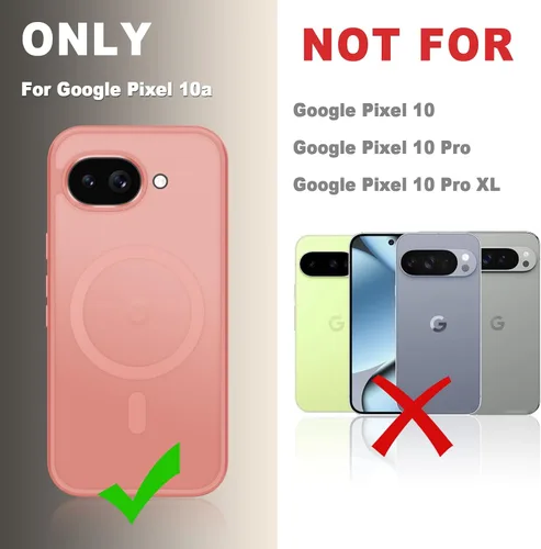 Vista 1732 de Funda para Google Pixel 10 Pro XL, cubierta magnética mate, color negro Fit for MagSafe, Screen Protector included, Shockproof Military Grade