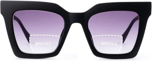 Vista 12 de Gafas de lectura Mujer Bloque de luz azul de gran tamaño Irregular Ojo de gato Marco
