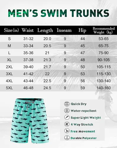 Vista 7 de APTRO - Traje de baño para hombre de secado rápido, de 9pulgadas, elásticos y de playa
