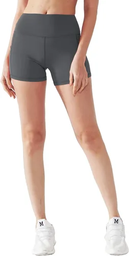 Vista 2 de CADMUS Pantalones cortos de yoga de cintura alta para mujer, con bolsillos laterales de elastano