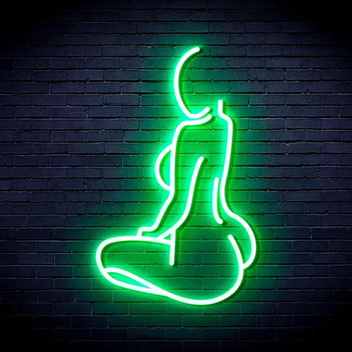 Vista 31 de ADVPRO Señora Back Shape Flex Silicone LED Neon Sign - Azul - st16s32-fnu0267-b