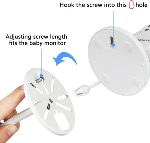 Vista 6 de wochel Soporte universal para monitor de bebé para ANMEATE SM24, Arlo, Motorola, Owlet Cam y la mayoría de los monitores de bebé, soporte flexible