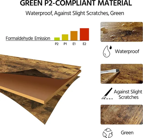 Vista 8 de Yaheetech Mesa auxiliar elevable con almacenamiento y 2 cestas de tela, mesa de centro de madera de 41.5 pulgadas para sala de estar y oficina