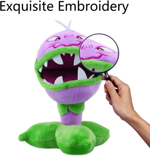 Vista 2 de Maikerry Juguete de peluche de 3 piezas de plantas y zombies vs peluche, figura de PVZ de 8 pulgadas de alto para niños, gran regalo para niños
