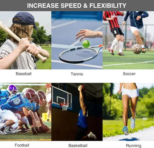 Vista 8 de Vallas de agilidad ajustables, 4 alturas de vallas de entrenamiento de velocidad, equipo portátil de entrenamiento de velocidad con bolsa