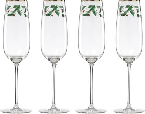 Vista 16 de Lenox 849606 Holiday - Juego de vasos de 4 piezas para bebidas heladas, vajilla navideña, alojamiento