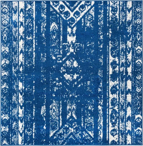 Vista 52 de Unique Loom Lennon Collection - Alfombra de área Zal (2 pies x 3 pies 1 pulgada, rectangular, gris y marfil)