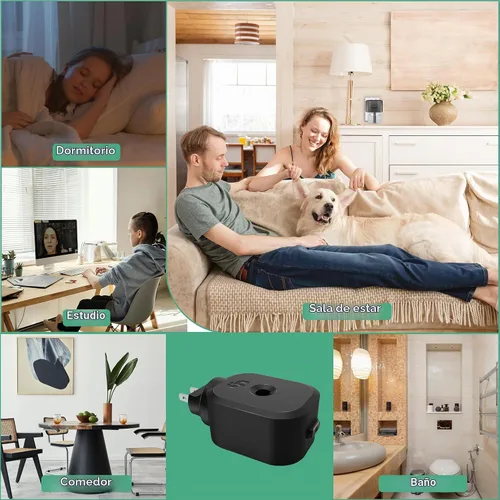 Vista 7 de Repelente de mosquitos para uso en interiores, control de aplicación Bluetooth, repelente electrónico de mosquitos, con 2 recambios repelentes