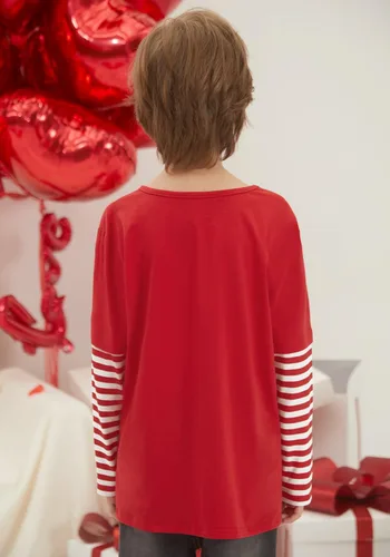 Vista 6 de BesserBay Valentines Day Unisex Kids Long Sleeve Top 2-14 Years Rojo Corazón