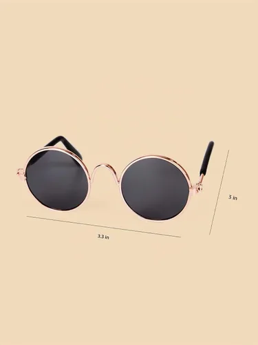 Vista 5 de QWINEE Conjunto de 3 piezas con capucha para perros y gatos, con collar y lentes de sol, ropa para mascotas para cachorros, perros pequeños y Rojo