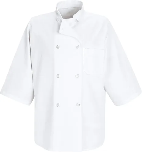 Vista 2 de Chef Designs Abrigo de chef de manga 12 para hombre