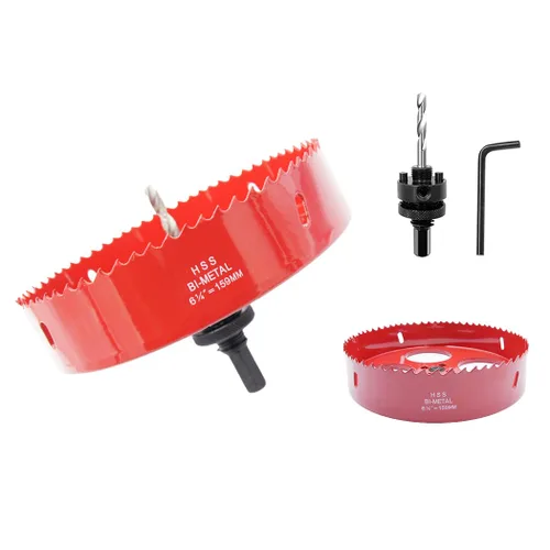 Vista 16 de Broca bimetálica para taladro, cortador de orificios HSS con eje para madera y metal