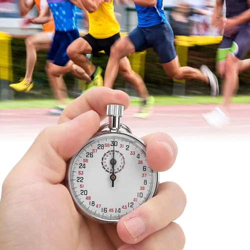Vista 6 de Cronómetro mecánico Temporizadores deportivos profesionales para cronometraje deportivo con construcción de metal de agua cronómetros mecánicos