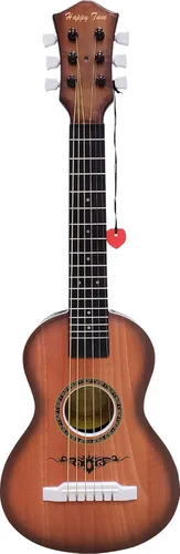 Vista 11 de Guitarra acústica de 23 pulgadas, guitarra de juguete de 6 cuerdas para niños, cuerdas de acero realistas, primer instrumento musical para Cherry