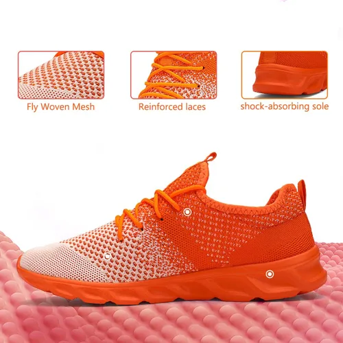 Vista 4 de Women's Walking Shoes Tennis Sneakers Casual Lace Up Lightweight Running Shoes Slip On Gym Out Workout Shoes