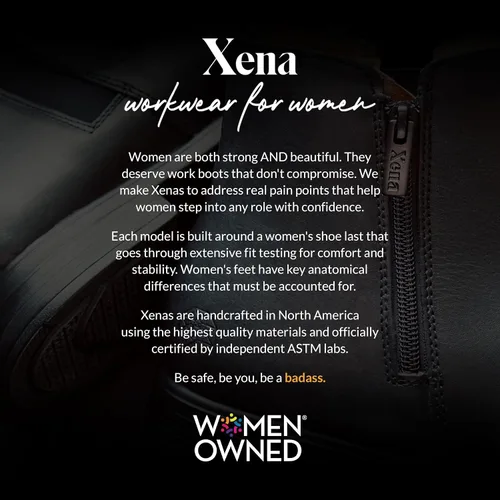 Vista 6 de XENA Gravity - Zapatos de trabajo de seguridad con punta de acero para mujer, botines de tobillo, transpirables, cómodos, antideslizantes