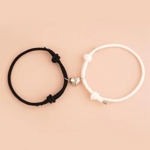 Vista 5 de YSSHIN Pulsera magnética de promesa para parejas, pulseras para parejas, amistad, pareja, pulseras a juego para parejas, mejores amigos