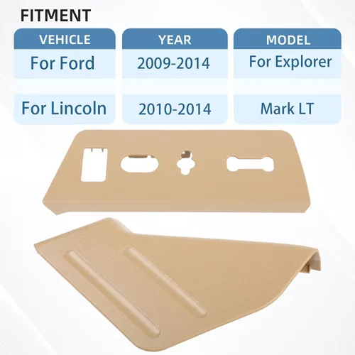 Vista 2 de Panel de moldura de asiento eléctrico y bisel del interruptor de asiento negro lado del conductor compatible con Ford F150 2009-2014 Lincoln Mark LT