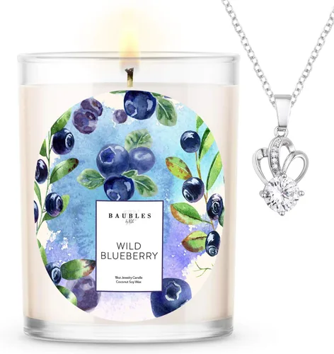 Vista 11 de Baubles Vela Premium Perfumada de Bambú y Joyería con Colgante Sorpresa en el Interior Vela Grande de 18 oz Hecha en EE.UU. Libre de Parafina
