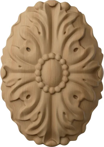Vista 10 de Ekena Millwork ROS02X04ASAL Roseta ovalada Ashford, 1 7/8 pulgadas de ancho x 2 3/4 pulgadas de alto x 1/2 "P, aliso Alder