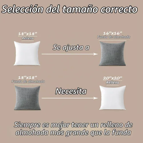 Vista 7 de OTOSTAR Insertos de almohada de 18 x 18 pulgadas, rellenos de almohada de forma cuadrada, almohadas esponjosas, almohadas decorativas para sofá
