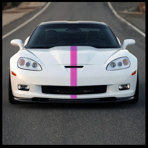 Vista 23 de Racing Stripes - Calcomanía de vinilo para automóvil, camión, JDM Import Euro, negro, rojo, blanco, plateado, rosa, verde lima