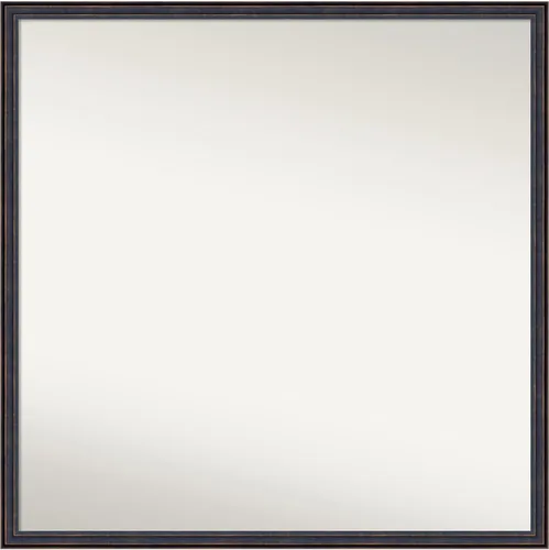 Vista 36 de Amanti Art Espejo de baño de bronce para sobre el fregadero, 25 x 26 pulgadas, espejo rectangular de bronce oscuro, marco de madera tradicional