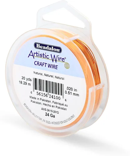 Vista 119 de Artistic Wire, Alambre de cobre de color chapado en plata de calibre 18, resistente al deslustre, amatista, 20 pies