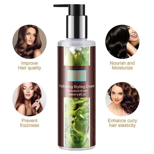 Vista 3 de NUSPA NUSPA Crema hidratante de aceite de argán, restaura y fortalece el acondicionador sin enjuague para el tratamiento del cabello rizado