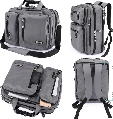 Vista 2 de Maletín para portátil de 18.4 pulgadas, mochila de mensajero, bolsa de hombro para juegos de 18 pulgadas, para viajes de negocios