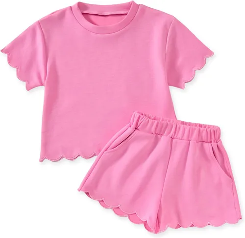 Vista 7 de Aalizzwell Traje de verano para niña pequeña 2-5T Púrpura