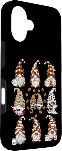 Vista 3 de Novelty Coffee Graphic For Women And Men Funny Gnome Case for iPhone 16