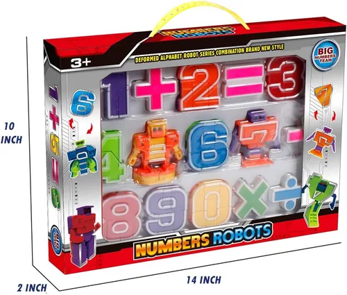 Vista 4 de Juguete educativo de matemáticas para contar números, juego de robot, juguetes para niños, 15 piezas