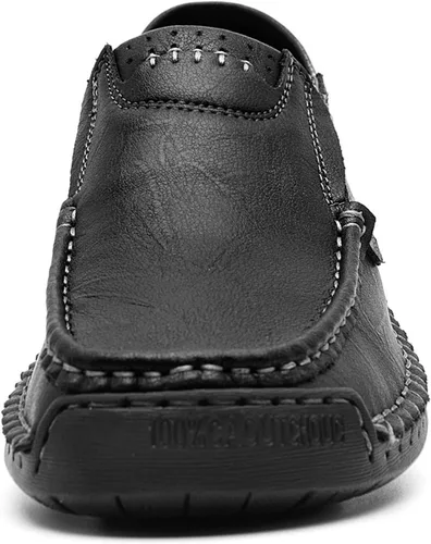 Vista 4 de ENLEN&BENNA Mocasines para hombre, informales, de cuero, ligeros, cómodos, para conducir, caminar