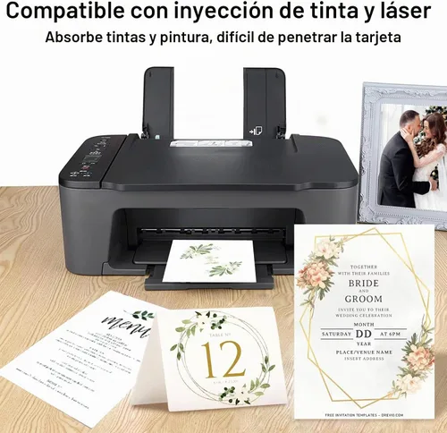 Vista 3 de 24 hojas de cartulina blanca de 8.5 x 11, papel de impresora Goefun de 80 Blanco-paquete de 24