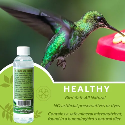 Vista 2 de Nectar Defender - Extensor de néctar de colibrí que prolonga la vida útil del néctar para comederos de colibríes, seguro para pájaros y natural