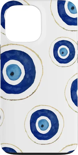 Vista 24 de Funda para teléfono con diseño de amuleto contra el mal de ojo, color blanco para iPhone 17