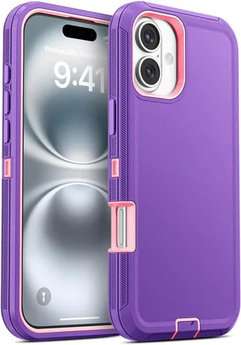 Vista 34 de Jelanry - Funda para iPhone 15 5G, protección resistente, resistente, color negro Dropproof & Dual-Layer Protective Back Cover with Port Anti
