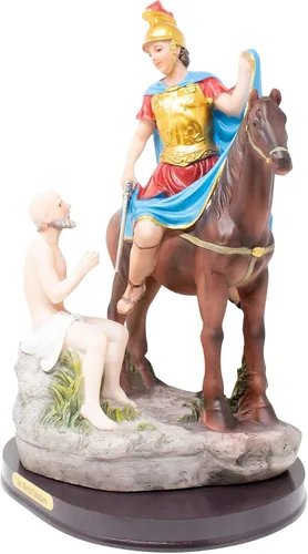 Vista 2 de Mi Santuario Figura religiosa de San Martín de Tours Caballero 12" / 30 cm Estatua