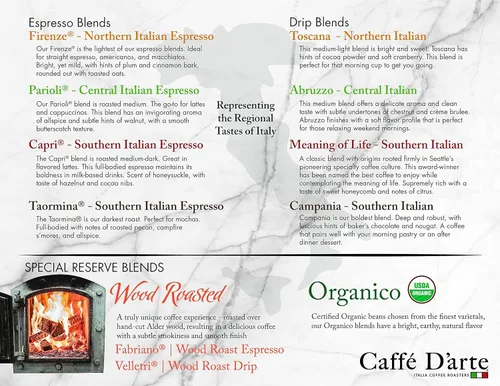 Vista 4 de Caffe D'arte Café de una sola porción – Significado de la vida tostado medio – Tostado en Seattle, perfecto para la preparación de una sola porción