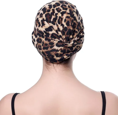 Vista 5 de Gorra estilo turbante de algodón con estampado floral, para dormir, para mujer de Ever Fairy , talla única