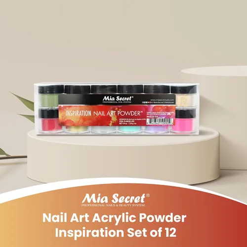 Vista 5 de Mia Secret - Polvo acrílico para uñas (12 unidades), colección frutal