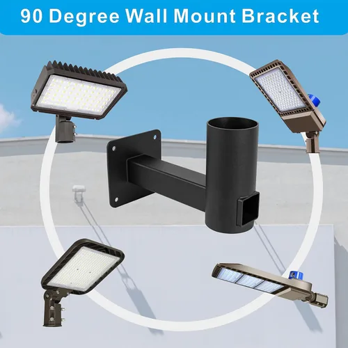 Vista 5 de Soporte de pared de 90 grados, soporte en forma de L, adaptador de espiga para luces de ajuste deslizante, soporte de pared ajustable, ángulo