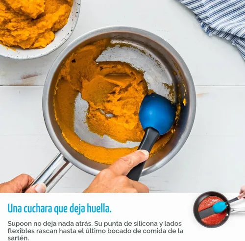 Vista 7 de Dreamfarm Supoon - Cuchara de cocina antiadherente para raspar silicona Negro